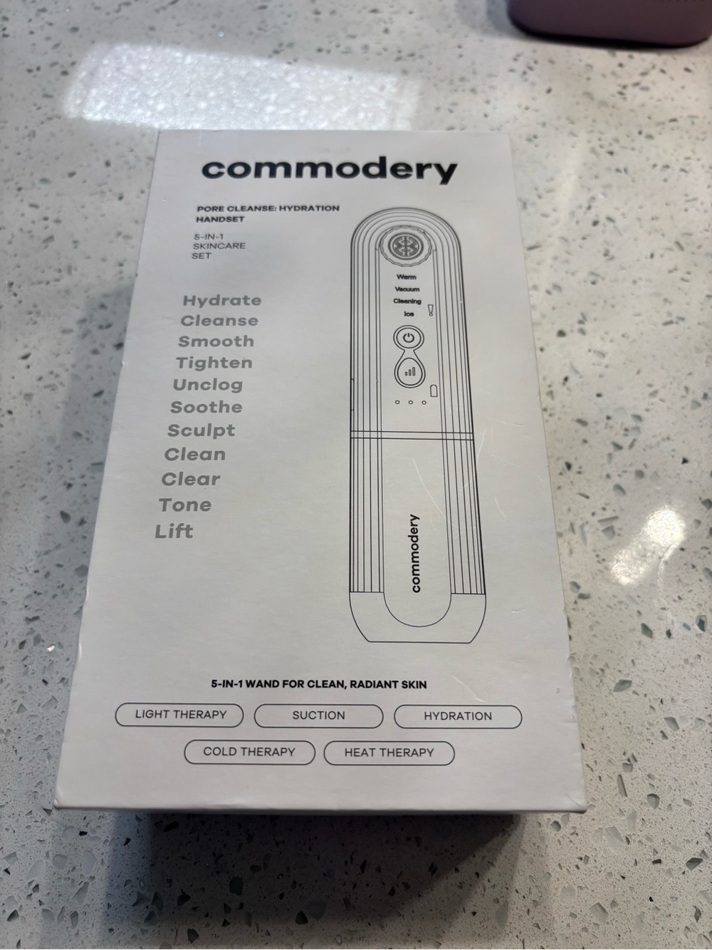 Commodery at home hydrafacial device